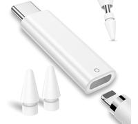 Lot de 3 adaptateurs USB C pour Apple Pencil 1ère génération, adaptateur de chargeur de crayon pour iPad 10e/11e A16 Appairage Bluetooth, lot de 3 USB C mâle vers connecteur de charge Lightning et