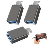 Lot de 3 adaptateurs USB C vers USB, adaptateur USB C mâle vers USB 3.0 femelle, adaptateur USB C vers USB, convertisseur Thunderbolt 4 vers USB OTG, compatible avec iMac, MacBook Pro, iPhone 16 15