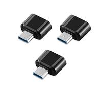 Lot de 3 adaptateurs USB de type C OTG - Pour Apple Xiaomi Samsung Note Huawei Mate - Connecteur USB 3.0 Pro Type-C (3, Noir)