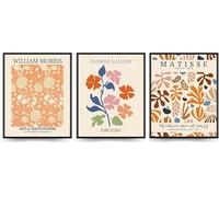 Lot de 3 affiches de marché aux fleurs, vintage Matisse marché aux fleurs, art mural abstrait floral pour salon, chambre à coucher, sans cadre (50 x 70 cm)