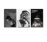 Lot de 3 affiches de Travis Scott Rapper Album de musique Rodéo Poster Travis Poster Scott Vintage Art Poster American Rap Poster Travis Scott Art Poster American Rap Travis Scott Poster Toile Post
