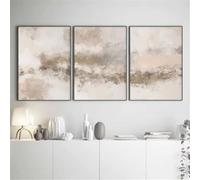 Lot de 3 - Affiches et Impressions Abstraites Beiges Art Mural Peinture sur Toile Moderne et Nordique Neutre Tableau Mural pour Salon Bureau Chambre à Coucher Décoration Maison - 50*70Cm (Sans Cadre)