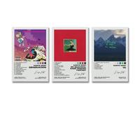 Lot de 3 Affiches Murales de Kanye West « My Beautiful Dark Twisted Fantasy Ye » - Décoratives sur Toile pour Chambre