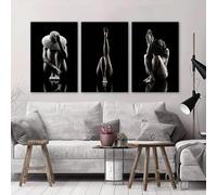Lot de 3 affiches murales sexy de portrait de femmes sur toile pour salon, décoration de maison moderne 80 x 120 cm x 3 sans cadre