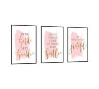 Lot de 3 affiches sur toile avec citations inspirantes pour décoration de chambre d'adolescente, chambre d'enfant, maison