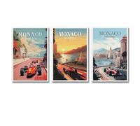Lot de 3 affiches vintage de Formule 1 F1 F1 - Poster vintage de Formule 1 - Poster vintage de Formule 1 - Poster mural décoratif sur toile - Affiches décoratives pour chambre - Affiches décoratives -