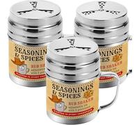 Lot de 3 agitateurs à frotter de 283,5 g (avec couvercle réglable style éventail)