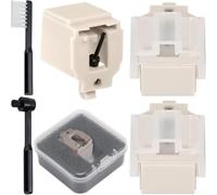 Lot de 3 aiguilles pour tourne-disque Audio-Technica AT-LP60X | Pointe conique de 0,6 mm, son clair, usure minimale, compatible avec 33/45 tr/min, design blanc