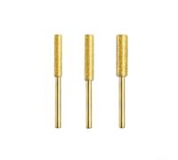 Lot de 3 aiguiseurs cylindriques enduits pour outil rotatif, tête de meulage à tige de 3 mm avec 4,0 mm, 4,8 mm, 5,5 mm pour le polissage du métal et la chaîne (doré 4-5,5 mm)