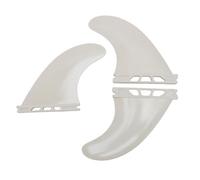 Lot de 3 ailerons de planche de surf en PVC robuste, centre gauche droit pour Longboard Shortboard Stand Up Paddle Board (Blanche)