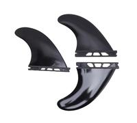 Lot de 3 ailerons de surf robustes en PVC - Gauche - Centre Droit - Pour Longboard, Shortboard, Stand Up Paddle Board (Noir)