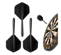Lot de 3 ailettes de fléchettes moulées - Ailettes et tiges professionnelles pour jeux de pub, tournois, pratique et entraînement