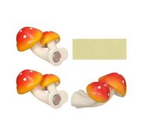 Lot de 3 aimants de réfrigérateur | Autocollants magnétiques en forme de champignon - Décoration de jardin, pour mur, porte, casier, étagère, tableau blanc, maison, salon, bureau, salle de classe