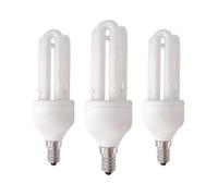 Lot de 3 ampoules CFL à économie d'énergie 3U E14 15W 825lm 2700K 7hSevenOn