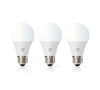 Lot de 3 Ampoules Connectée Wi-Fi LED 9W 806lm E27 Forme de Bougie en Plastique Blanc