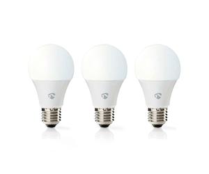 Lot de 3 Ampoules Connectée Wi-Fi LED 9W 806lm E27 Forme de Bougie en Plastique Blanc