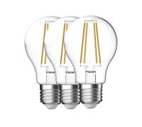 Lot de 3 ampoules E27 LED transparentes Energetic A60 4000K 1150lm 7.8W