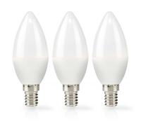 Lot de 3 Ampoules LED E14 4.9 W 470 lm 2700 K Forme Bougie Blanc