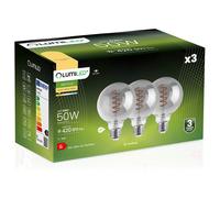Lot de 3 ampoules LED E27 G95 6W 2200K fumées LUMILED