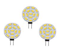 Lot de 3 ampoules LED G4 5730 - Culot 15 SMD - Blanc chaud - 12 V - 34 V CC - 3 W - 2700 K