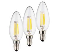 Lot de 3 ampoules LED Müller-Licht Ra95, sans scintillement, blanc chaud, 2700 K, bougie C35
