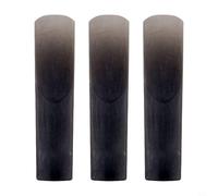 Lot de 3 anches en résine plastique pour saxophone et clarinette Idéal pour instruments soprano, alto, ténor Noir
