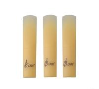 Lot de 3 anches en résine plastique pour saxophone et clarinette Idéal pour soprano, alto, ténor Jaune