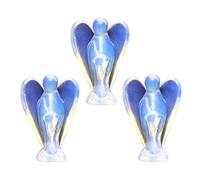 Lot de 3 Anges Gardiens en opalite, Format de Poche, autoportant