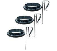 Lot de 3 anneaux d'alimentation pour poissons - Cercle flottant clipsable et anti-chute - Anneau d'alimentation pour aquariums sans cadre, guppys, tortues ainsi que aquariums d'eau douce et de sel