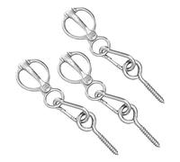 Lot de 3 anneaux d'attache pour cheval en acier inoxydable - Accessoires de sécurité à dégagement rapide - Équipement d'entraînement de cheval avec boulon à œil - Anneau de serrage pour cheval
