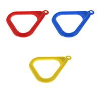 Lot de 3 anneaux de balançoire d'extérieur revêtus, accessoires et pièces de rechange for balançoire trapèze robuste for aire de jeux