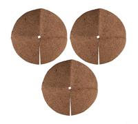Lot de 3 anneaux de paillage de noix de coco pour protéger les arbres - Disques en fibre de coco respectueux de l'environnement pour maintenir la température et l'humidité du sol (60 cm)