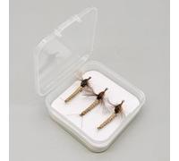 Lot de 3 appâts de pêche à la mouche en plumes pour prédateurs d'eau douce comme la truite et le saumon (12#)