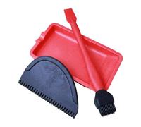 Lot de 3 Applicateur de Colle à Bois, Pinceau pour Colle à Bois en Silicone avec Plateau et Peigne pour le Travail du B-ois, Arts et Artisanat