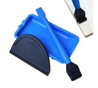 Lot de 3 applicateurs de colle à bois, pinceau à colle à bois, silicone avec plateau adhésif et peigne adhésif, répartiteur de colle, applicateur, pinceau adhésif, application uniforme, pinceau à