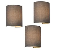 Lot de 3 Appliques Murales Brüssel E27 20 x 18 x 13 cm Gris