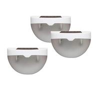 Lot de 3 Appliques murales solaires LED Semi-sphériques, imperméables, éclairage de Jardin