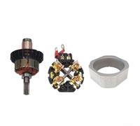 Lot de 3 armatures de rechange pour visseuse et support de brosse de carbone - Pièce de réparation - Kit de rotor de moteur électrique - Composants internes du moteur de perceuse