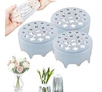 Lot de 3 arrangements floraux en silicone extensibles en forme de grille pour vases, réutilisables et antidérapants, accessoires de bouquet de bricolage
