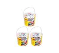 Lot de 3 articles Eberhard Faber - Craies de rue, 3 seau avec 20 craies de couleur chacun G
