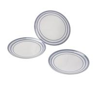 Lot de 3 assiettes à dessert Ø19 cm San Ignacio avec lignes bleues