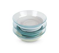 BÉABA x DURALEX, Coffret Bébé & Enfant, 3 Assiettes en Verre Trempé avec Ventouses, Résistant, Sain, Durable & Fabriqué en France, Misty Green