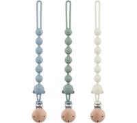 Lot de 3 attache-tétines en silicone sans WeSweet avec emballage cadeau - Excellent cadeau pour bébé pour garçons et filles