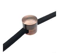 Lot de 3 attaches de câble en métal avec support à vis pour cordons ronds et plats de moins de 7 mm, ancrages élégants pour la maison, le bureau, la gestion murale et le plafond, doré (bronze rouge)