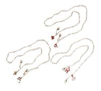 Lot de 3 attaches de lunettes unisexe vintage classique et mignon - Chaîne de lunettes de Noël tendance, multicolore, taille unique