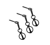 Lot de 3 attaches pour remorques à chevaux avec anneau de blocage - Équipement de dressage et accessoires de remorque durables(black)