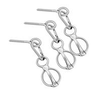Lot de 3 attaches pour remorques à chevaux avec anneau de blocage - Équipement de dressage et accessoires de remorque durables(silver)