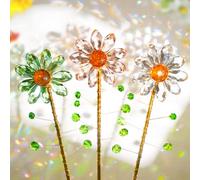 Lot de 3 Attrape Soleil Cristal Arc-en-Ciel Suncatcher Fleurs