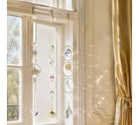 Lot de 3 Attrape Soleil Suspendu Suncatcher Décoration avec Motifs Lune