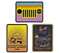Lot de 3 autocollants avec logo Jeep - Freedom to Roam, Adventure is Everywhere - Grille rétro sous licence et authentiques...